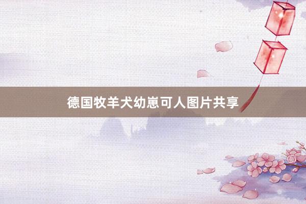 德国牧羊犬幼崽可人图片共享